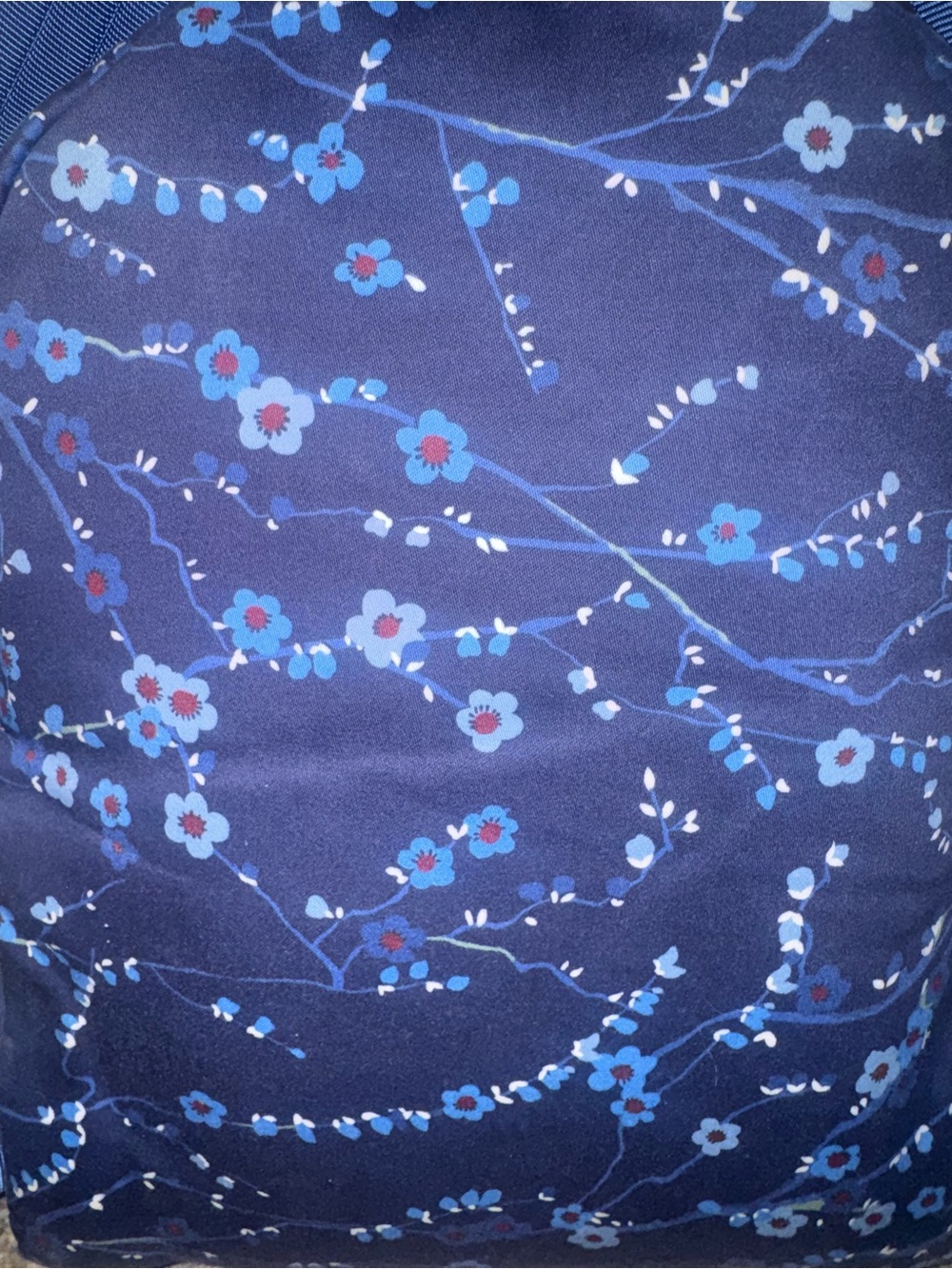 Longchamp Le Pliage Néo Sakura Cherry Blossom Backpack Navy Blue EUC - Picture 11 of 11